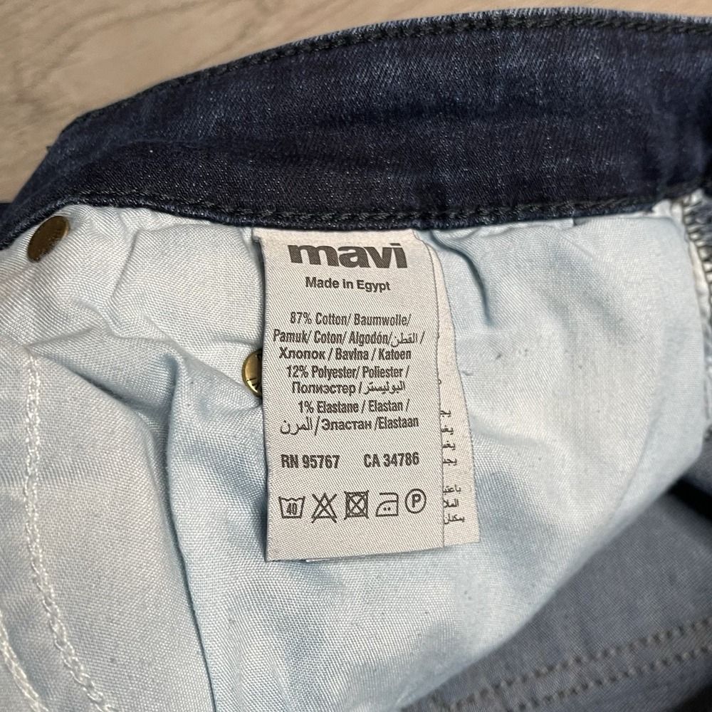 Mavi Jake Jeans Mens 34x31 Blue Slim Leg Cotton Blend Stretch Preppy Mid Rise - Picture 3 of 12